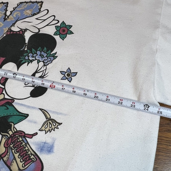 VTG Disney Unlimited Jerry Leigh Minnie Mouse Ice Skating Sweatshirt XL - Picture 7 of 11
